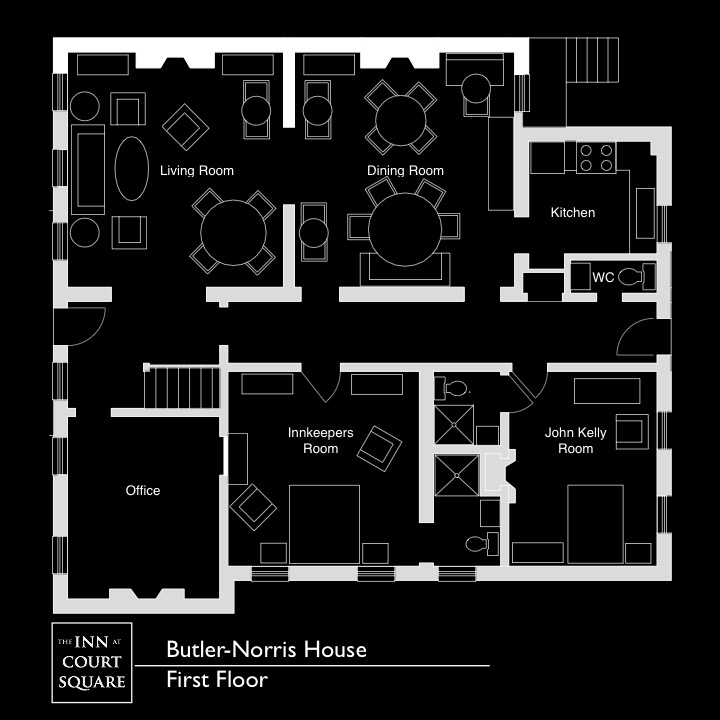 Butler Norris Room, The Inn at Court Square, Charlottesville, Virginia